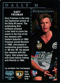 1995 Dynamic ARL Series 3 #070 Gary Freeman Back